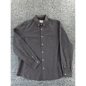 Steven Alan Button Down Shirt Charcoal Gray Long Sleeve Pocket Button Up Mens XL